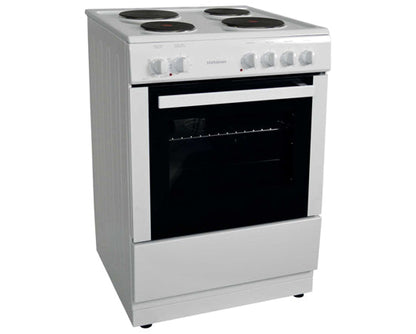 Statesman NAPIER60EW 60cm Single Cavity Electric Cooker with Solid Plate Hob