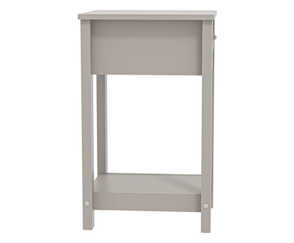 Clover 1 Drawer Bedside Table- Ivory