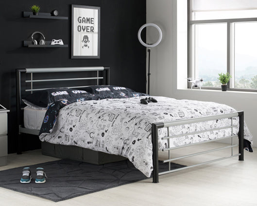 Fletcher Small Double Bed - Black