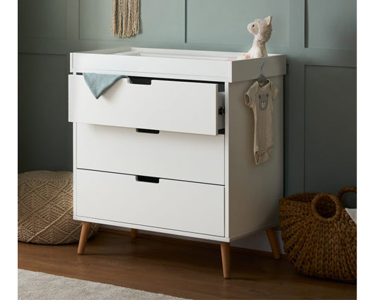 Maura Changing Unit - White with Natural