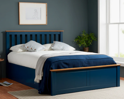 Phoenix Double Ottoman Bed - Blue