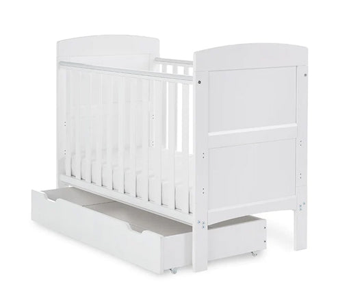 Grady Mini Cot Bed & Under Drawer - White