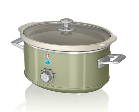 Swan 3.5L Slow Cooker Retro Green