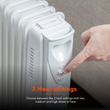 Warmlite 1500W Oil Filled Radiator White