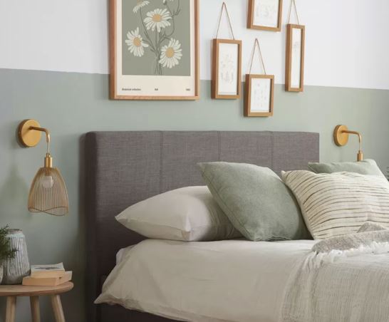 Berlin Fabric Bed Grey - Small Double