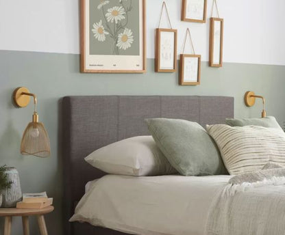 Berlin Fabric Bed Grey - Small Double