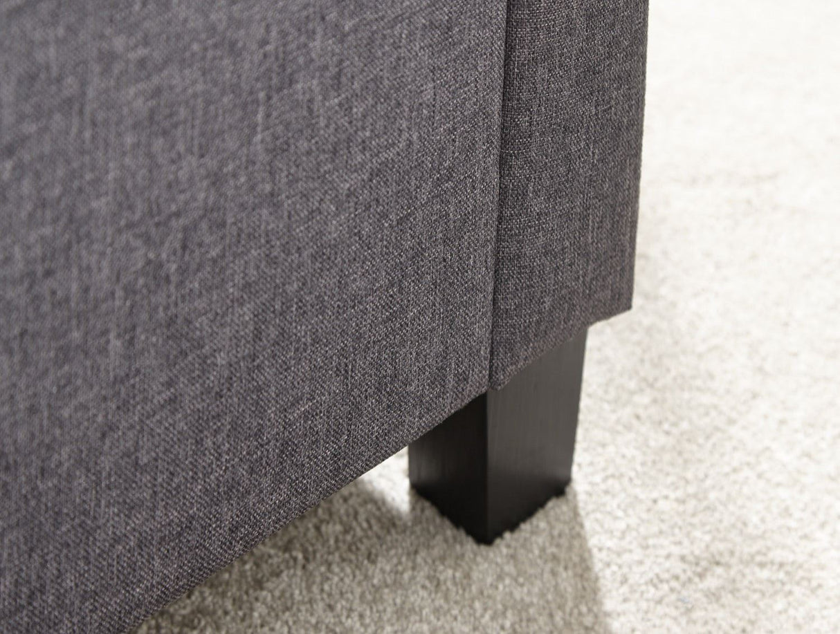 Verona Ottoman Bench-Charcoal
