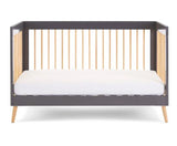 Maura Mini Cot Bed - Slate with Natural