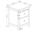 Nairn White 2 drawer bedside cabinet
