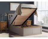 Phoenix Single Ottoman Bed - Pearl Grey