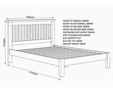 WINDSOR 5' LOW END BED - PEBBLE GREY/OAK