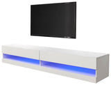 Graze LED 180cm Wall TV Unit-White