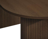 Axel Oval Fluted Dining Table - Walnut