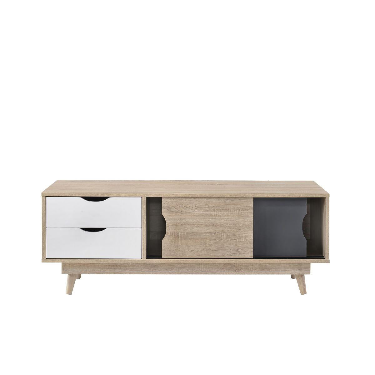 Culton Black & White 2 Door & 2 Drawer TV Unit
