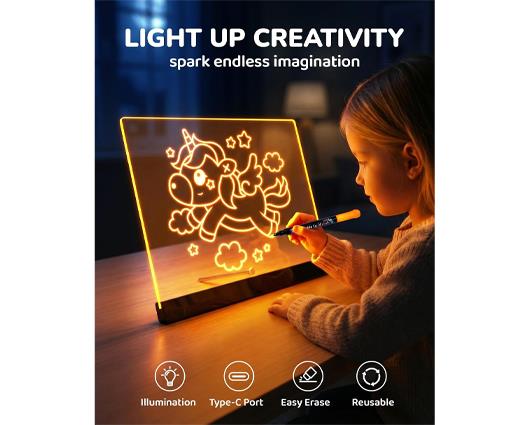 Light-Up LED Drawing Board for Kids