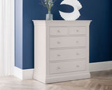 Clementine 3+2 Drawer Chest- Light Grey