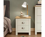 Lachlan 2 Drawer Bedside-Cream