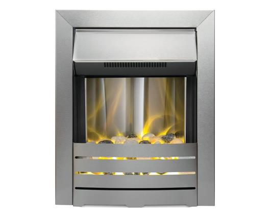 Hudson Electric Fire in Brushed Steel