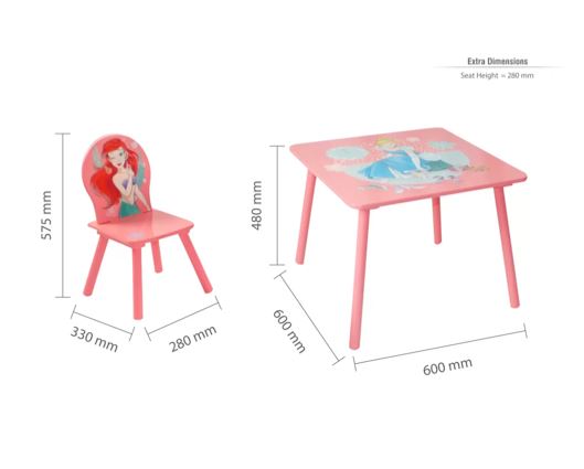 Princess Table & 2 Chairs