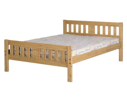 Rio Double Bed - Distressed Waxed Pine