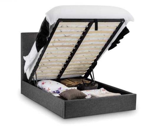 Sorrento Ottoman King Bed - Dark Grey