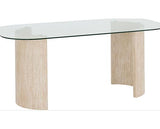 MODENA & LUKAS DINING SET (X4 CHAIRS) - CREAM/GREY VELVET