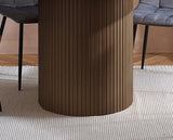Axel Round Fluted Dining Table - Walnut