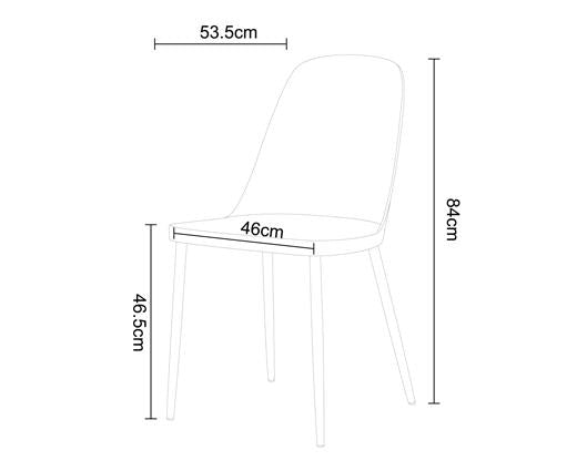 Duo chair, light grey plastic seat with black metal legs (pair)