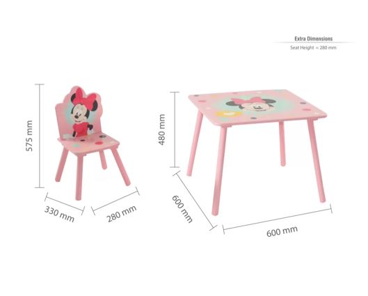 Minnie Mouse Table & Chairs