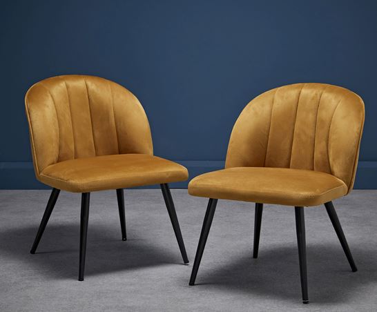Octavia Dining Chair Mustard (Pair)