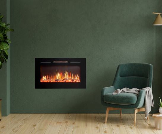 Orson Inset/Wall Mounted Fire, 36"