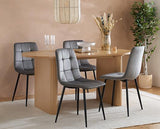 Axel Oval Fluted Dining Table - Oak