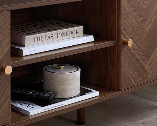 Herringford Large TV Unit - Walnut