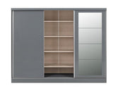 NEVADA 3 DOOR SLIDER WARDROBE - GREY GLOSS