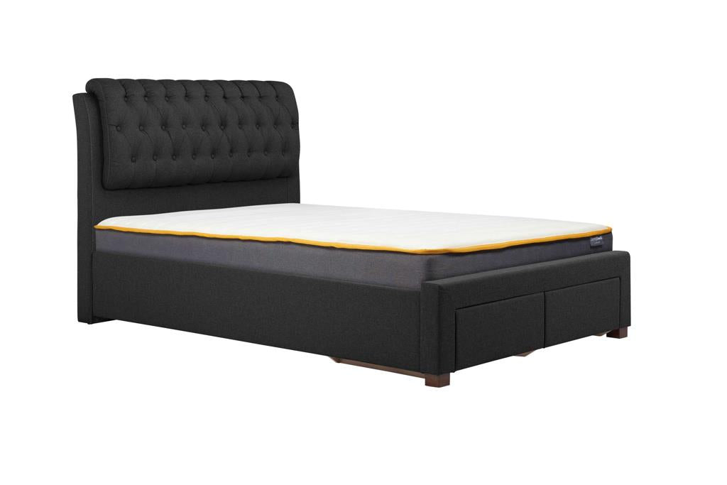 Valentino King Bed - Charcoal