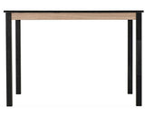 RADLEY 1+4 DINING SET - BLACK/OAK EFFECT/OAT FABRIC
