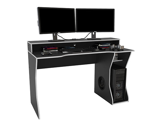 Enzo Gaming Computer Desk- Black & Silver