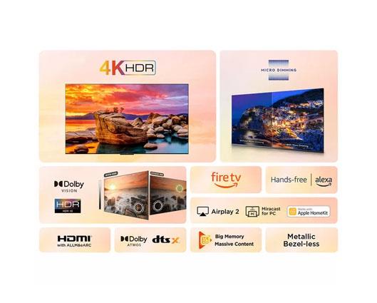 TCL 50PF650K Fire TV 50" Smart 4K Ultra HD HDR LED TV with Amazon Alexa