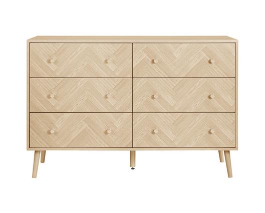 Herringford 6 Drawer Chest Oak