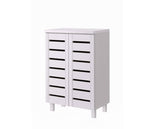 Tall 2 Door Shoe Cabinet-White