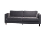 Cora 2 Seater Cushion Back Sofa- Dark Grey