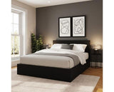 Serena Small Double Side Lift Ottoman Bed-Black