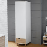 Shanelle 1 Door Wardrobe White-Oak