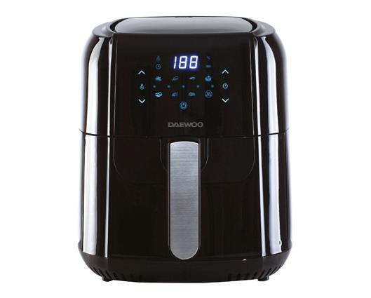 Daewoo 5.5L Air fryer with Single Basket Air Fryer Cookbook and Silicone Tray with Divider