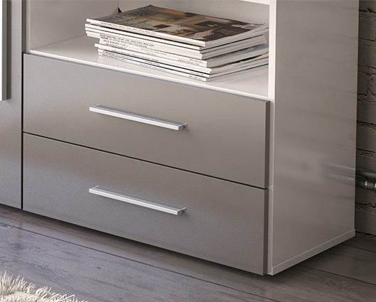 Edgeware 1 Door 2 Drawer Sideboard- White & Grey