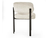 Bolivia Set of 2 Dining Chairs Cream & Black
