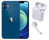 Refurbished Apple iPhone 12 64GB Blue with Wireless Headphones