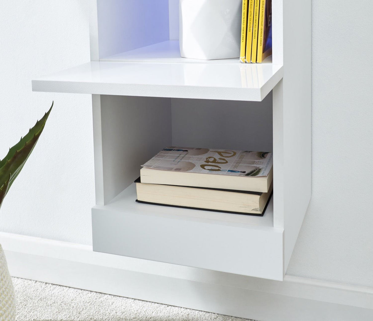 Graze Tall Shelf Unit with LED-White