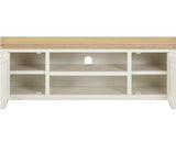 WINDSOR STRAIGHT TV UNIT - IVORY/OAK