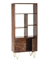 Dark Gold Large 2 Door Bookcase